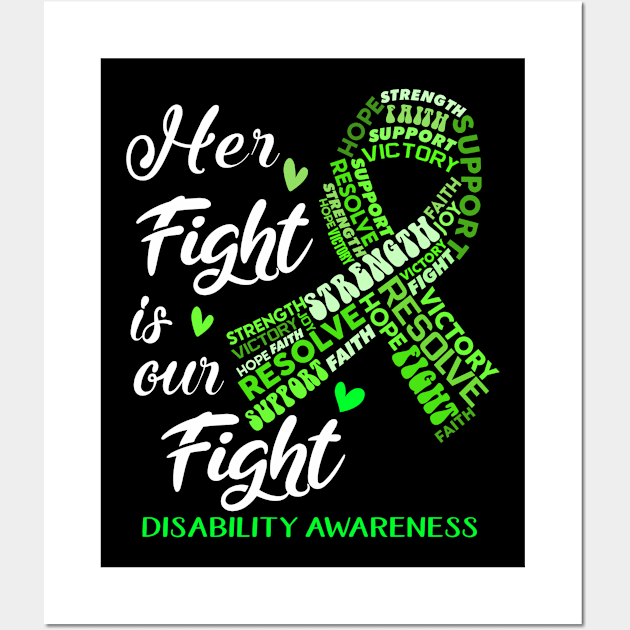 Disability Awareness Her Fight is our Fight Wall Art by ThePassion99